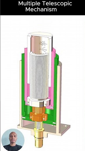 Multiple Telescopic Mechanism #mechanism #mechanicalmechanism #machine #3ddesign #engineering #3d