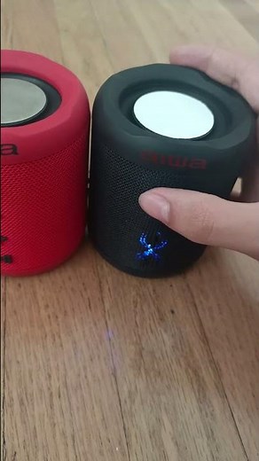 2 Aiwa Exos Go Wireless Speakers startup and shutdown
