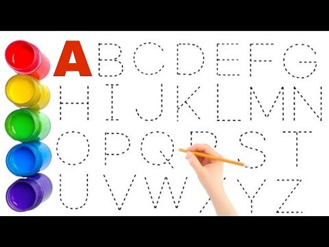 Abcd drawing and colouring /Phonics Song for Kids, Easy Step by Step Draw & Paint Alphabet A - Z