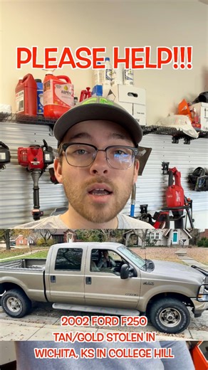 PLEASE HELP! 2002 Ford F250 was stolen in Wichita, KS from the College Hill neighborhood. This was my brother in laws inheritance from his grandpa. If you have any information, please message me or call Wichita PD #stolen #wichita #collegehill #ict #help | SB Mowing