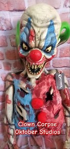 Half Body Clown Corpse 36" by Oktober Studios Latex Foam Halloween Prop #oktoberstudios #clownprop