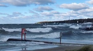 Unbelievable wave watching today! 🌊 | Sister Bay - Door County, Wisconsin