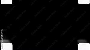 16mm Film Scan Sprocket Hole Flares and Grain for Overlay