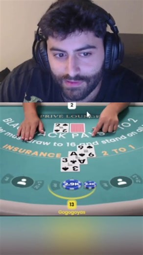 Yassuo risks his life savings usingthis new live blackjack strategy 😳 #blackjack #poker #casino
