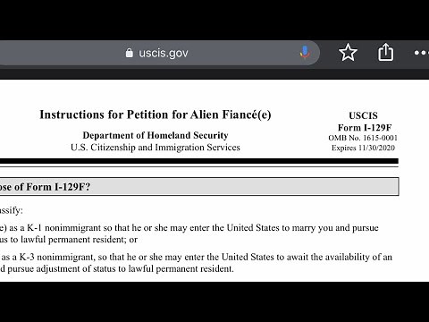 HOW TO FILL UP I-129F Form for FIANCE VISA PETITION