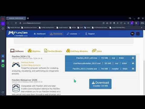 instalación flexsim