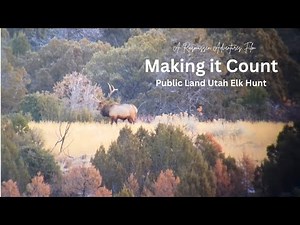 Making it Count | A Utah Public Land Elk Hunt |