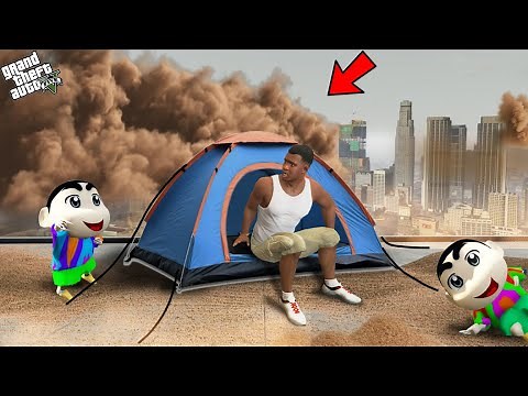 Shinchan Pinchan & Franklin Live In Tent To Survive Sandstorm In GTA 5!