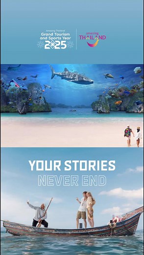 In Thailand, every adventure becomes an endless source of inspiration for other globetrotters as your travel experiences fill with more joy like the first time. Start your journey, be a storyteller and share your never-ending stories in Thailand to the whole world. #AmazingThailand #YourStoriesNeverEnd