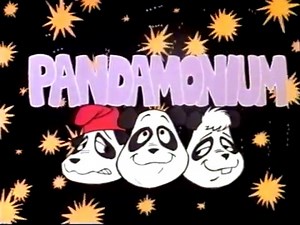 Pandamonium 1982 Pandamonium is an American animated television series that aired on CBS. It was the first non-Tom and Jerry-related animated television series made by MGM Television, and was one of the last Saturday morning cartoon series to be fitted with a laugh track. The show ended after 13 weeks. Plot: When an evil alien named Mondraggor (voiced by William Woodson) attempted to steal an ancient object called the Pyramid of Power, the pyramid shattered into many pieces, which scattered arou