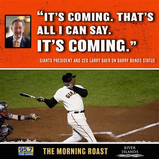 Larry Baer confirmed that the #SFGiants are planning to build a statue for Barry Bonds at Oracle Park 👏 | 95.7 The Game