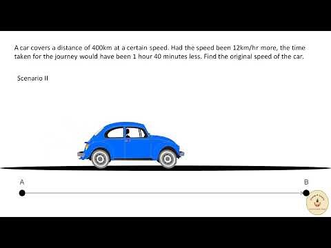 Problem on Distance, Time and Speed of Car using Quadratic Equations by Grasp & Learn