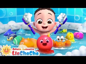 Baby Bathing While Learning to Count🔢 | Bath Songs🛁 | Children's Songs | LiaChaCha Indonesian