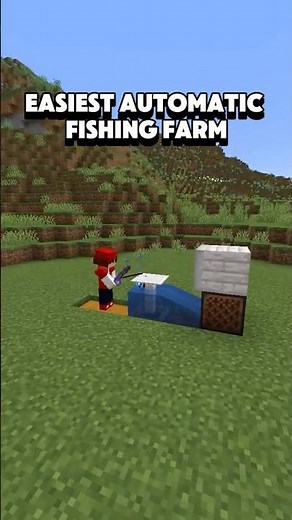 Easiest Automatic Fishing Farm In Minecraft! #minecraft #survival #minecraftfarms