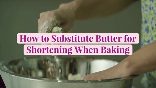 How to Substitute Butter for Shortening When Baking
