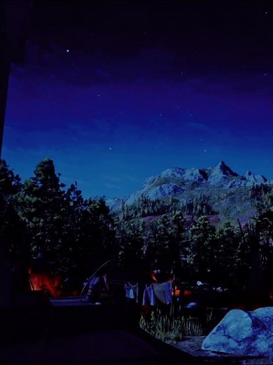 Quiet Night in the Camp 🌙 | Fire Crackling Ambience | RDR2