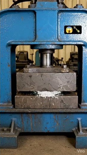 The hydraulic press machine flattened the bottle. 😱🍾#hydrolics #hydrolicpress #vecna #machine