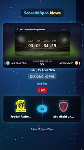 Al Ittihad Club vs Al Wahda(UAE) LIVE | AFC Champions League Elite 01:00 WIB | Livescore