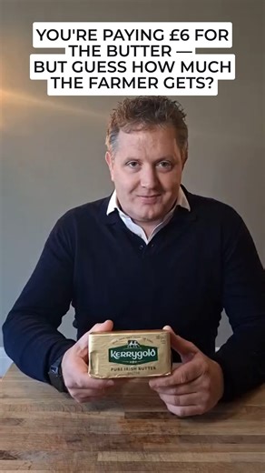 Concept Dairy | You’re paying £6 for this block of @kerrygold_uk butter.�The farmer who produced the milk for it? They get less than £1.50. Farmers are... | Instagram