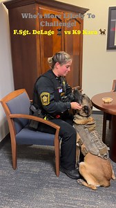 First Sergeant DeLage and K9 Kara do The Who’s More Likely To Challenge! These two are a dynamic all-female duo filled with charm, grit, and wits! | Spotsylvania Sheriff's Office - Roger L. Harris Sheriff