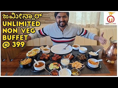 Unlimited Non-Veg Buffet at Zamindar Restaurant Bengaluru | Kannada Food Review | Unbox Karnataka