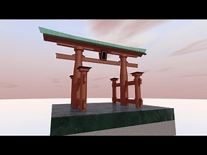 【木造建築物の構造】厳島神社の大鳥居の構造が何となく分かる。ARCHICADで作成