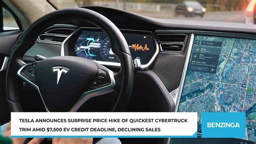 Tesla Announces Surprise Price Hike Of Quickest Cybertruck Trim Amid $7,500 EV Credit Deadline, Declining Sales