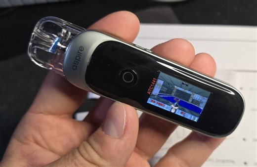 Using an overpowered vape as a secondary display - CNX Software