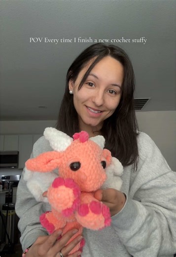 I’m always so proud of how the stuffies turn out 🥰🧶 #crochetersoftiktok #dragonstuffy #crochetdragon #handmade #crochetinspo