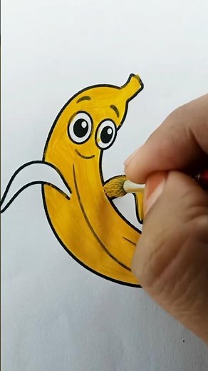 1. 🍌 Easy Banana Drawing and Coloring for Kids | Simple Fruit Art Tutorial