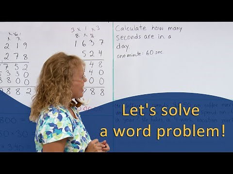 How many seconds are in a day? (math word problem - multi-digit multiplication)