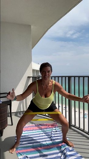 Try this morning workout on the beach with The Mary Burke. #themaryburke