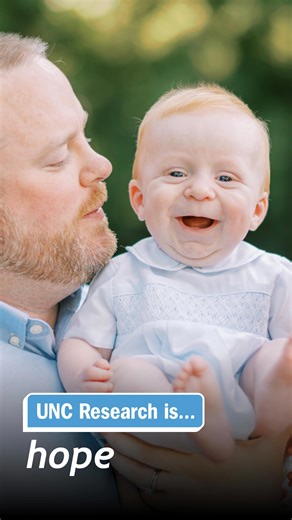 UNC Research is hope. 20-month-old Ben Sesler has Hunter Syndrome, a rare and progressive genetic disorder that primarily affects boys and can lead to organ damage, skeletal abnormalities, hearing loss, and cognitive decline. Hunter Syndrome affects about 500 boys in the U.S. and about 2,000 worldwide. There currently is no cure. The Muenzer MPS Center in the UNC School of Medicine (@unc.som) is conducting a clinical trial for children with the disorder to evaluate a treatment that could help mi