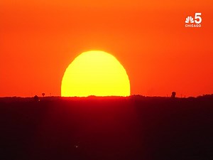 Incredible video of today's sunset in Chicago sent from Sky 5 | NBC Chicago