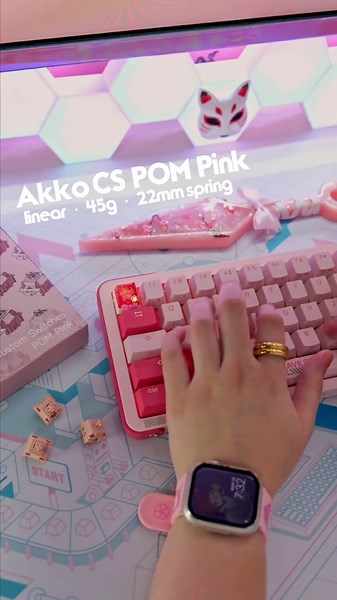 Unboxing Akko CS POM Pink Switches – Smooth Feel and Adorable Packaging