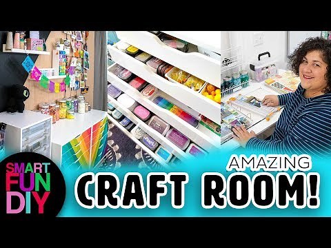How I Organize My Craft Supplies 😍 2019 Craft Room Tour + craft room organization