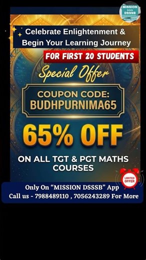 Big ❤️ Buddha Purnima Sale! 💥Flat 65% OFF on All TGT PGT Maths Courses | Limited Offer