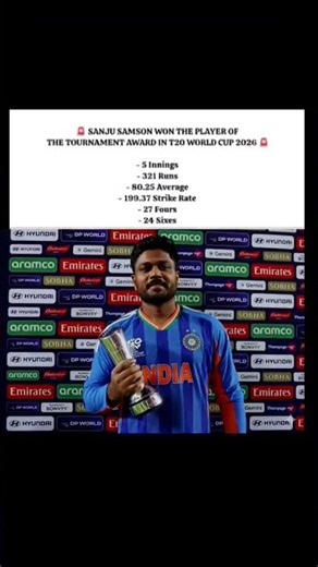 Sanju Samson Player Of The Match #cricket #shorts