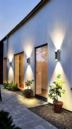Curved LED Up & Down Outdoor Wall Lights – Modern Waterproof Design