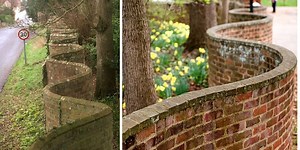 People can't believe a wavy brick wall uses fewer bricks than a straight one, but it's true