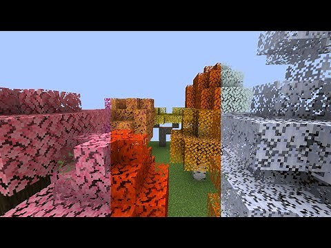 Sakura, Autumn, and Snowy Leaves in Minecraft Java Edition