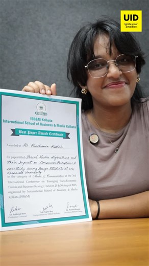 UID - Unitedworld Institute of Design on Instagram: "Meet Prashansa Keshri, Visual Communication Design student at UID — where every project shapes her creativity, confidence, and design voice. From ideas to impact, she’s learning to create visuals that truly connect. #uid #karnavatiuniversity #visualcommunicationdesign #studentstories"