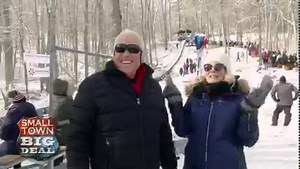 181 reactions · 16 shares | On this week's episode: Every February, hundreds of people come up with crazy costumes and crowd into the small town of Camden, Maine, to ride a wooden sled down a steep icy chute and onto a frozen pond. The U.S. National Toboggan Championship is a cool competition like no other sporting event in the world. | Small Town Big Deal | Facebook