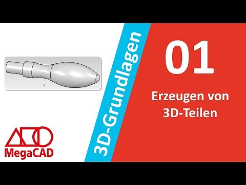 Erzeugen von 3D-Teilen (MegaCAD Beginner Tutorial)