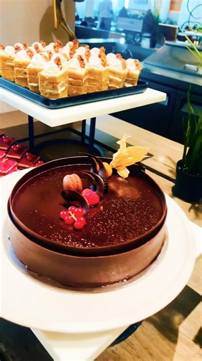 Ultra Luxury Dessert Display 🤍✨| #shorts #food #cake #fruit #viral