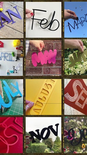 Handcrafted Papercut Art for Each Month