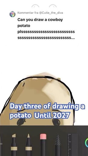 Day three of drawing a potato #shortvideo #shorts #drawing #potato