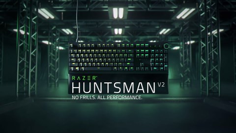 Razer Huntsman V2 TKL Tenkeyless Gaming Keyboard: Fast Clicky Optical Switches w/Quick Keystrokes & 8000Hz Polling Rate - Detachable Type-C Cable - Doubleshot PBT Keycaps - Ergonomic Wrist Rest