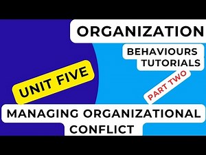 Organization Behaviours Unit Five Part Two