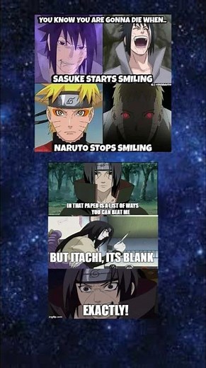 Sasuke starts smiling #sasuke #naruto #anime #itachi #sakura #kakashi #hashirama #madara ….